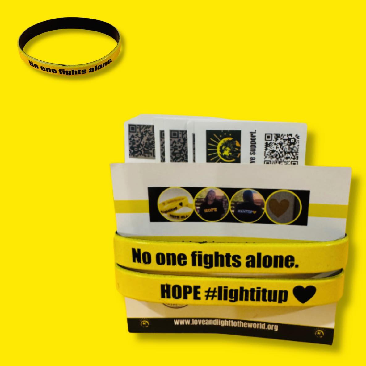 2 Yellow & Black Campaign wrist bands